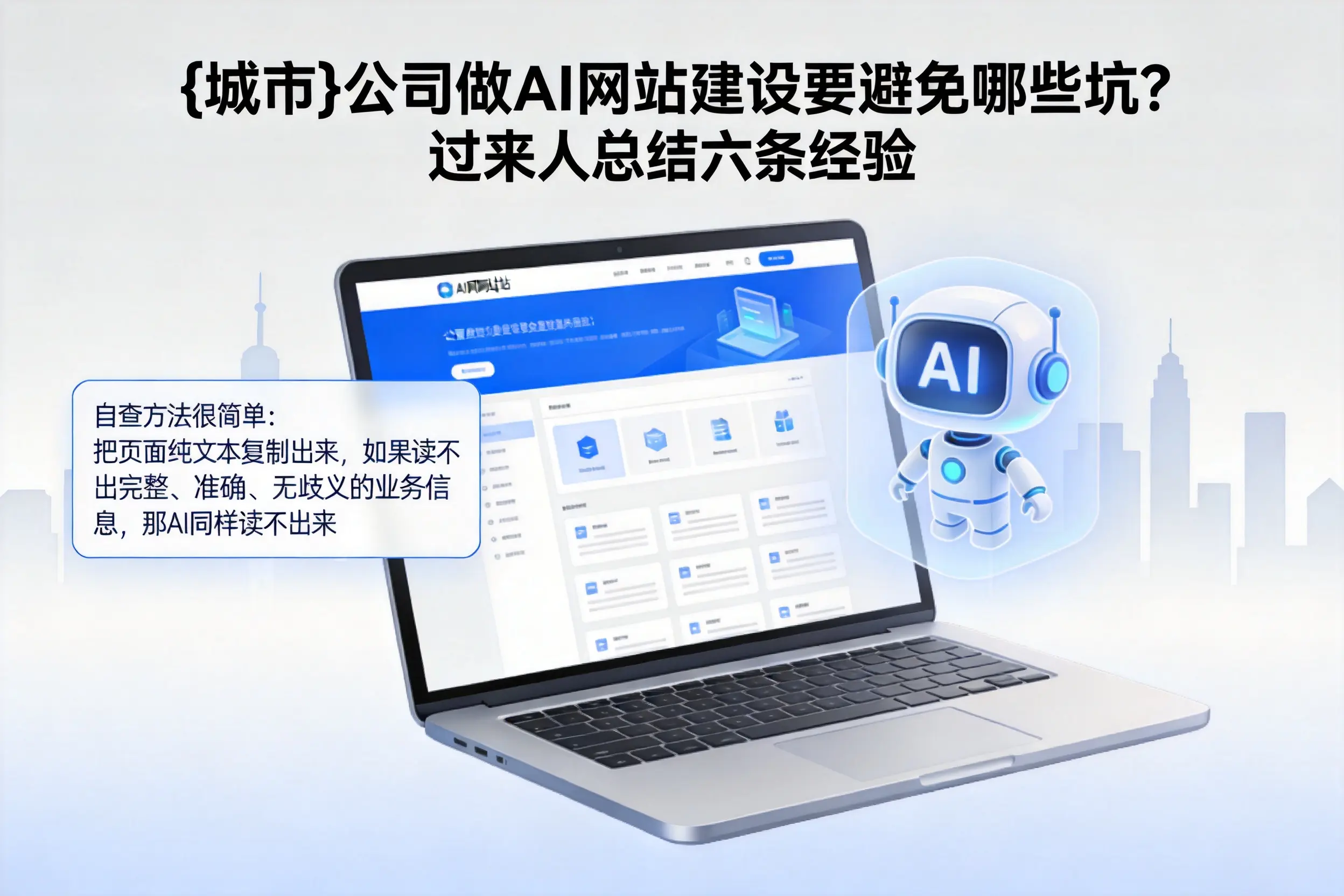 伊犁公司做AI网站建设要避免哪些坑?过来人总结六条经验