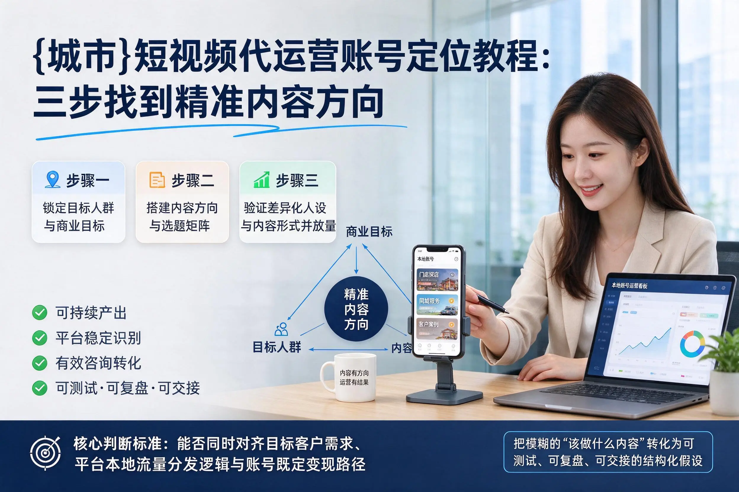 伊犁短视频代运营账号定位教程:三步找到精准内容方向