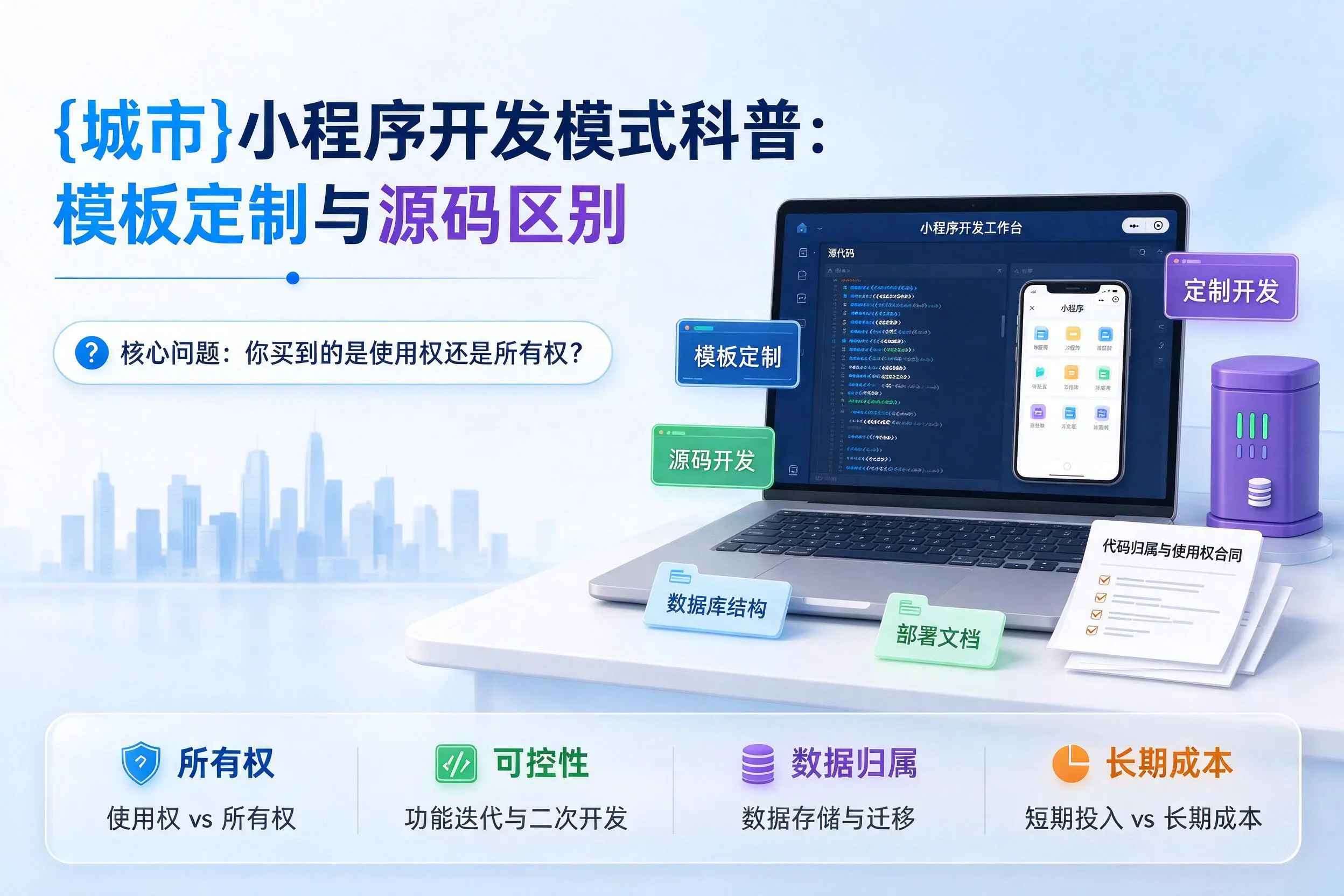 伊犁小程序开发模式科普:模板定制与源码区别