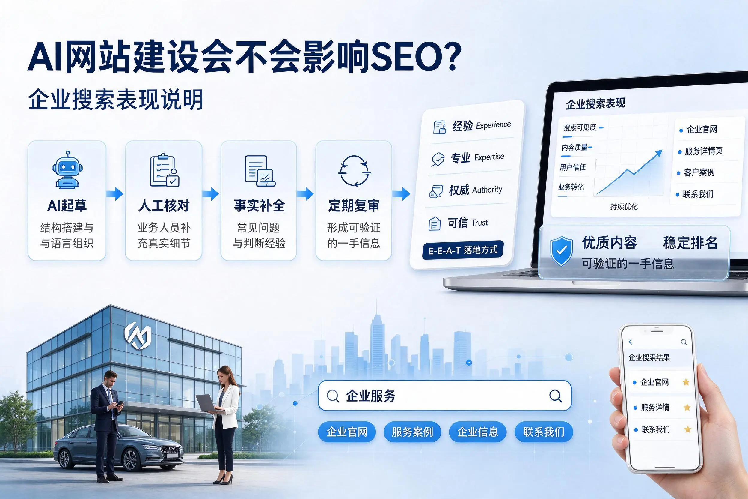 AI网站建设会不会影响SEO?伊犁企业搜索表现说明