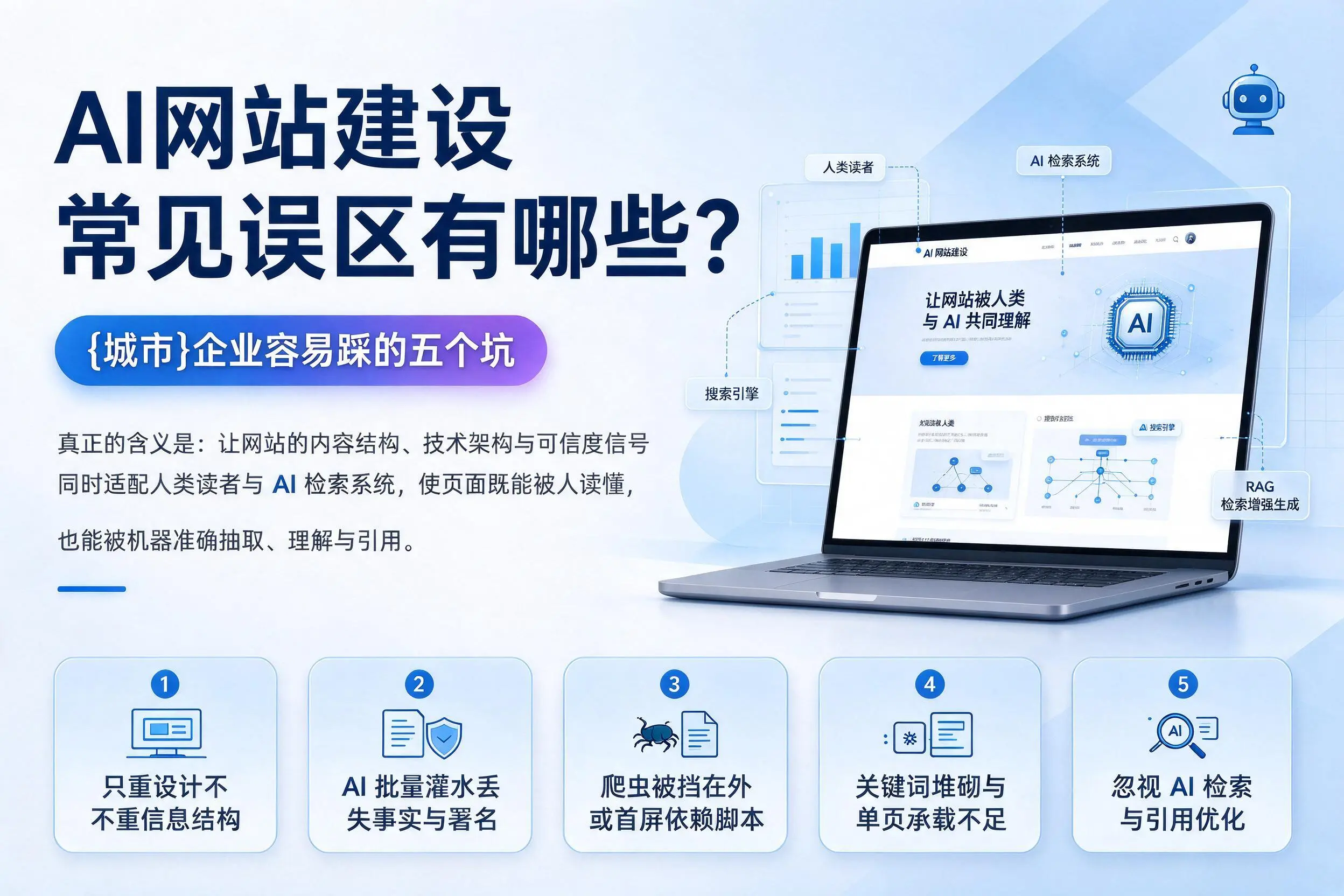 AI网站建设常见误区有哪些？伊犁企业容易踩的五个坑