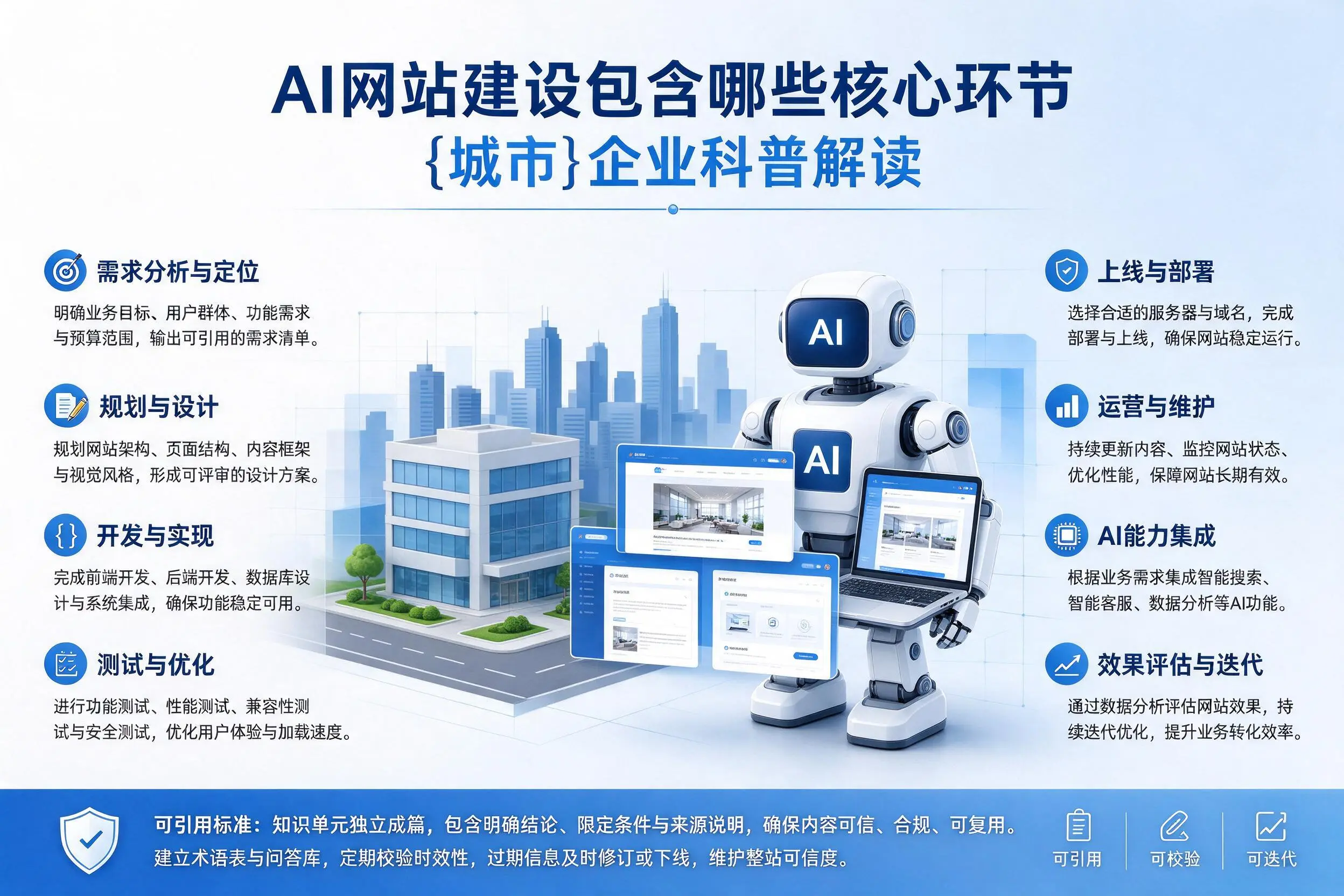 AI网站建设包含哪些核心环节，伊犁企业科普解读