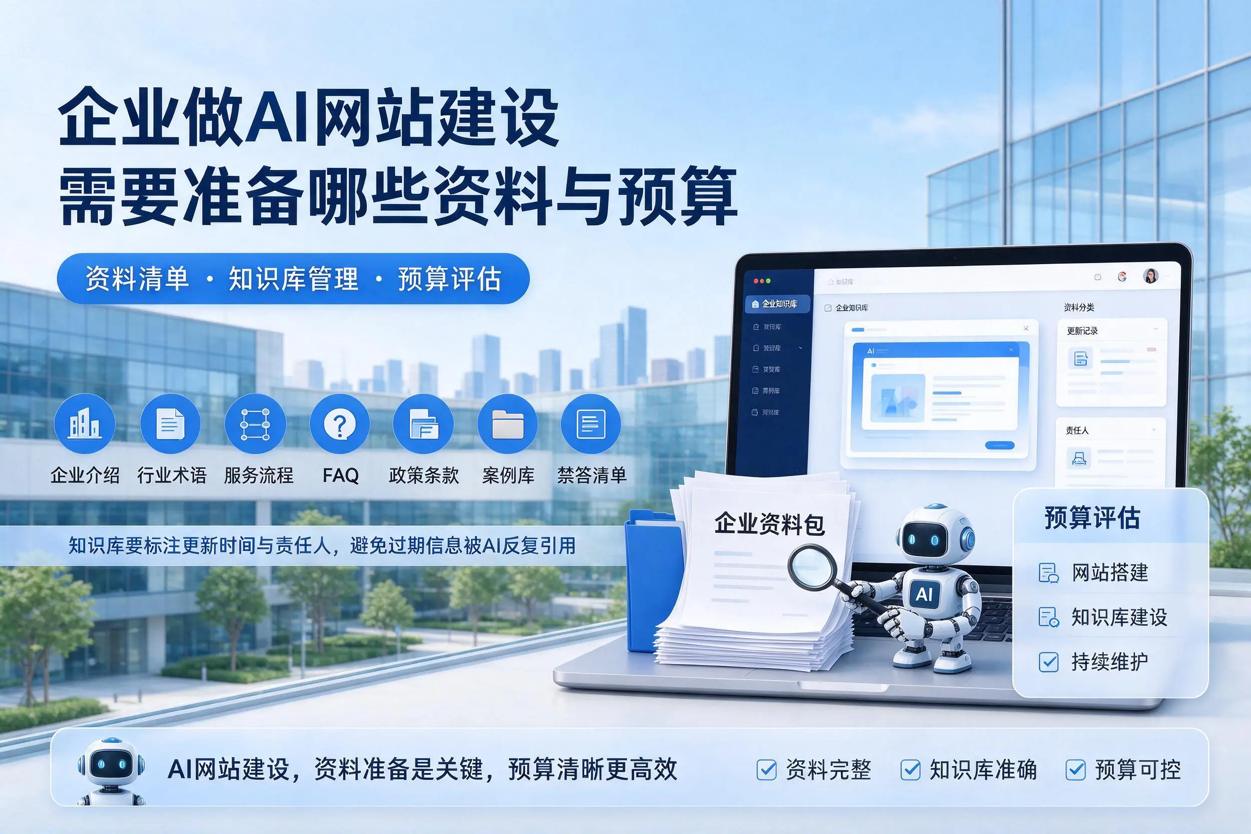 伊犁企业做AI网站建设需要准备哪些资料与预算