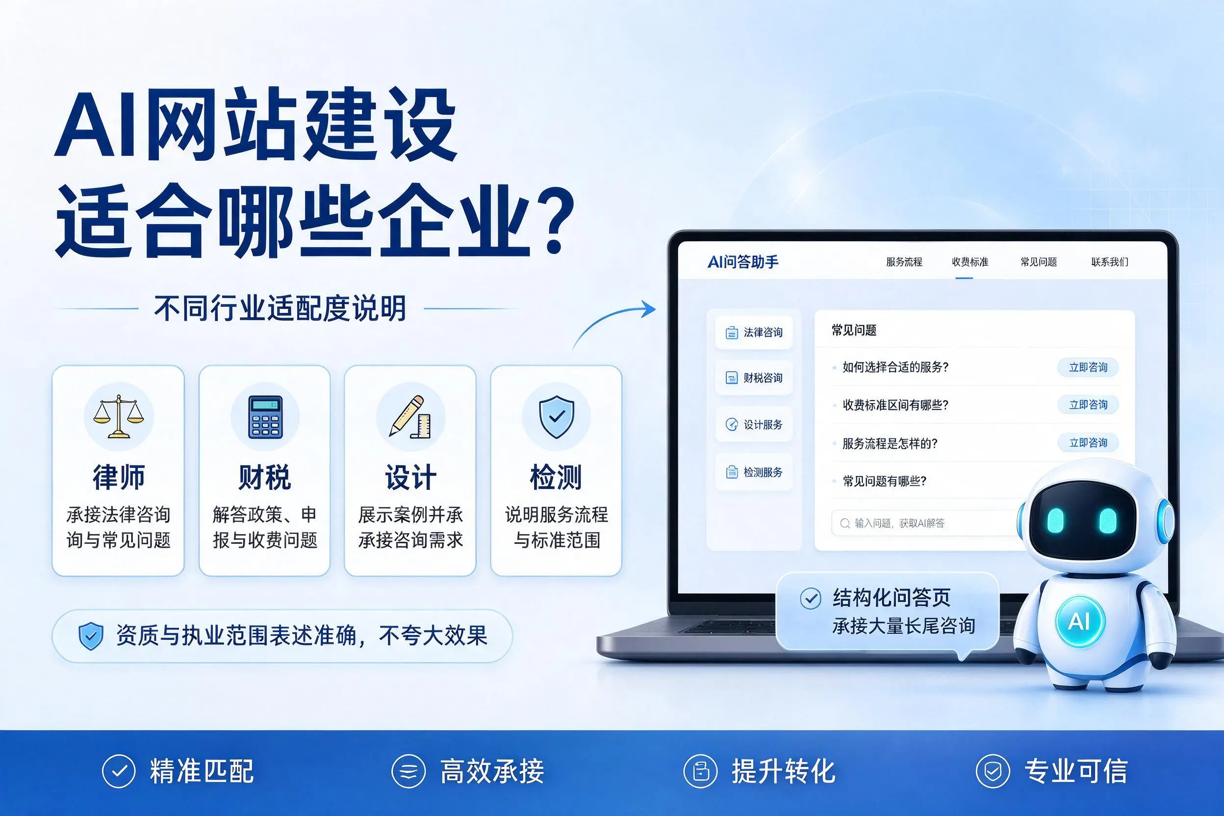 AI网站建设适合哪些企业?伊犁不同行业适配度说明