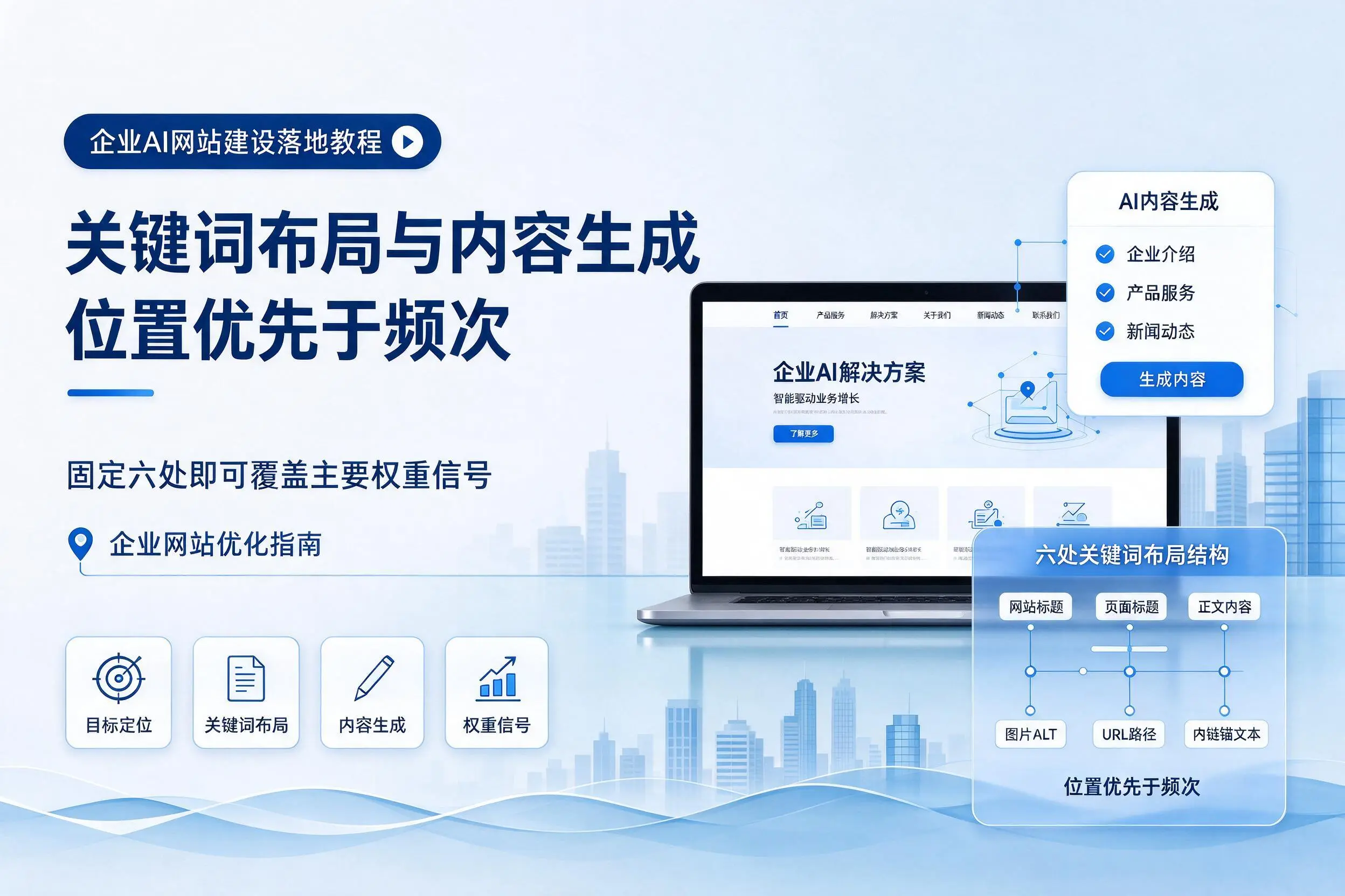 伊犁企业AI网站建设落地教程:关键词布局与内容生成