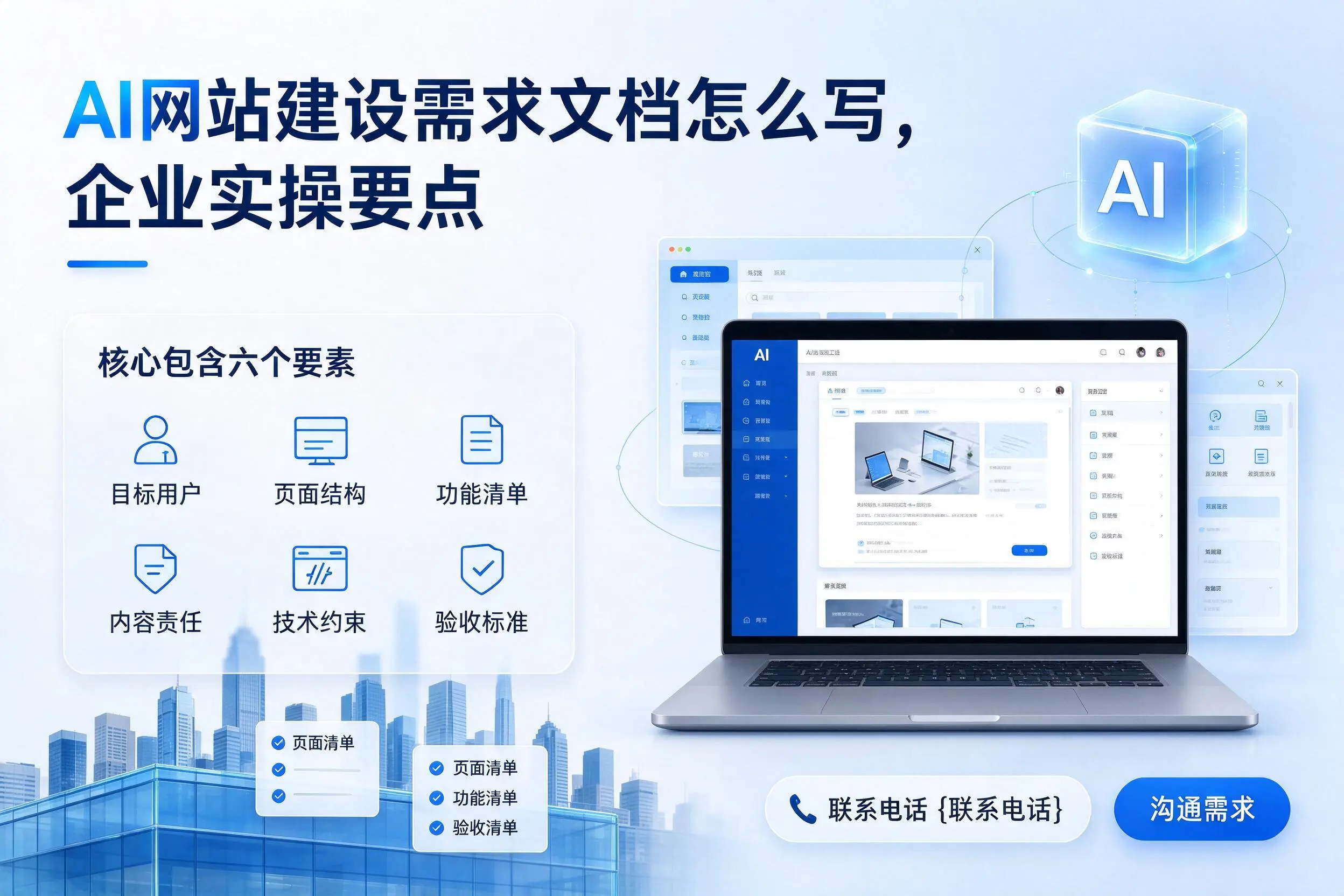 AI网站建设需求文档怎么写,伊犁企业实操要点